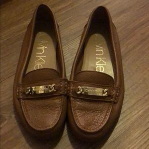 Tan Brown Calvin Klein loafers